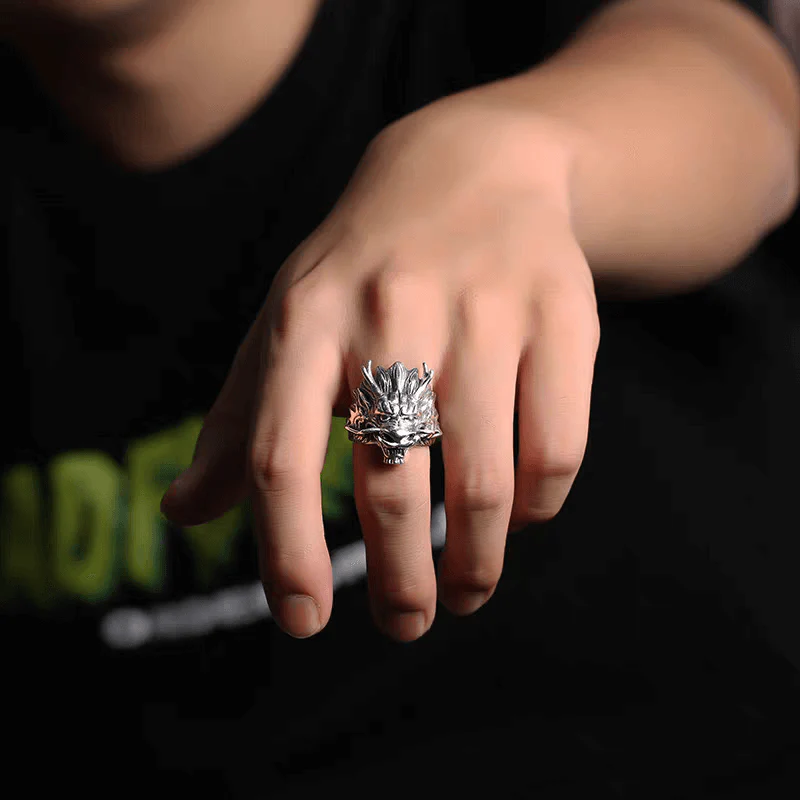 Vintage Dragon Head Ring - Image 3